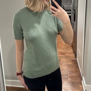 Sage green knit t shirt